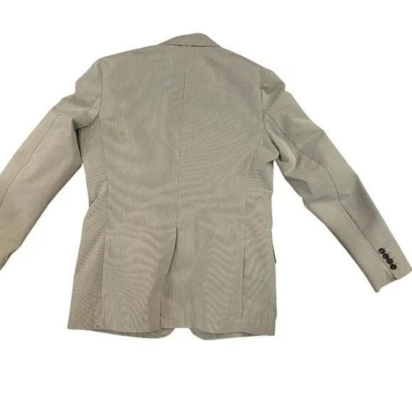 Burberry Men's Light Blue barely there Pinstripe Blazer Size Large - Picture 6 of 6